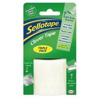 Sellotape Clever Tape Dispenser Roll Write-on Copier-friendly Tearable 18mmx15m Matt [Pack of 18 Rolls]