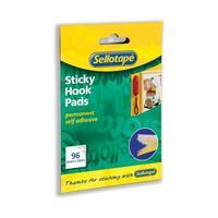 Sellotape Sticky Hook Pads Yellow (Pack of 96)
