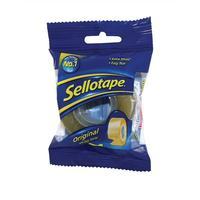 Sellotape Original Golden Tape Roll Non-static Easy-tear Small 24mm x 33m (Pack of 6)