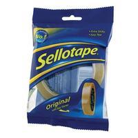 Sellotape Original Golden Tape Roll Non-static Easy-tear Large 18mm x 66m (Pack of 16)