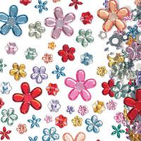 Self-Adhesive Acrylic Flowers (Pack of 180)