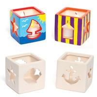 seaside ceramic tealight holders pack of 16