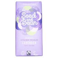 seed and bean organic extra dark chocolate bar lavender 85g