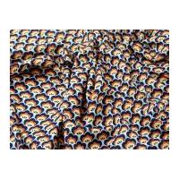 Seashore Shelly Print Cotton Poplin Dress Fabric Navy Blue