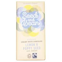 Seed and Bean Organic White Chocolate Bar - Lemon & Poppy Seed - 85g