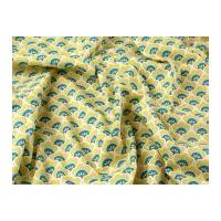 Seashore Shelly Print Cotton Poplin Dress Fabric Yellow