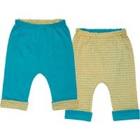 Sense Organics Reversible Baker Pants - Turquoise Tipi