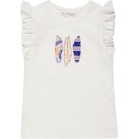Sense Organics Feather Applique Daisy Frill T-Shirt