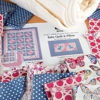 Serenity Baby Quilt and Pillow Pre-Cut Kit with Heirloom Premium Cotton Batting 72 x 90 inch 408740