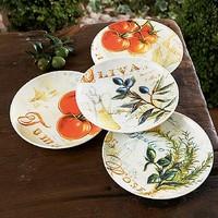 Set of 4 Tuscan Plates
