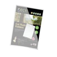 Seco LSF-25 Oxo-Bio Cut Flush A4 Folder Frosted Clear Pack of 25