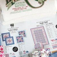 Serenity Pre-Cut Cushion Kit and Single Pre-Cut Quilt Kit with Heirloom Premium Cotton Batting 72x90inch 408738