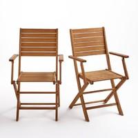 set of 2 euka folding garden chairs