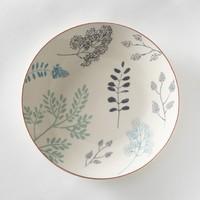 Set of 4 Dinner Plates with Plant Motif