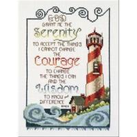 Serenity Lighthouse Counted Cross Stitch Kit-7X10 14 Count 230526