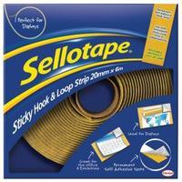 Sellotape Sticky Hook and Loop Strips 20mm x 6M 531366