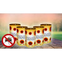 Set of 5 Insect-Repelling Citronella Candles