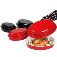 Self Basting Large Roaster Plus Free Medium Roaster Colour - Red