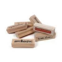 Sentiments Wooden Stamps 7 Pack