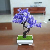 Set of 1 PCS 1 Branch Artificial Mini Bonsai Pine Tree Plant Home Decoration Long 9.4(inch)