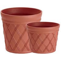 self watering lattice planters set of 2