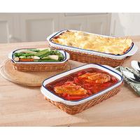 Set of 3 Porcelain Bakers