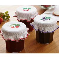 Set of 3 Cotton Jam Jar Covers