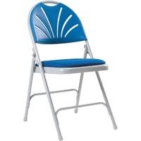 Series 2600 Upholstered Seat Folding Chair Blue (Pk 4)