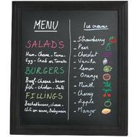 securit 400x500mm wall mounted chalk board black verwbu bl 40