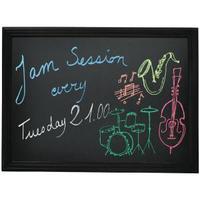 securit 600x800mm wall mounted chalk board black verwbu bl 60