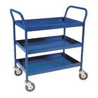 Service Trolley 3-Tier Fixed Blue 306764