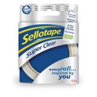 Sellotape Super Clear Tape 24mm x 50m Pack of 6 1443855