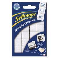 sellotape outdoor sticky fixers 20 x 20mm pack of 48 1445421