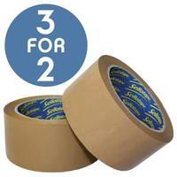 Sellotape 50mm x 66mm Case Sealing Tape Vinyl Buff Ref 0246 Pack 6 3