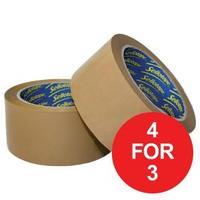 Sellotape 50mm x 66mm Case Sealing Tape Vinyl Buff Ref 0246 Pack 6 4