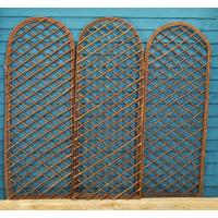 Set of 3 Willow Trellis With Curved Top (120cm x 50cm) by Gardman