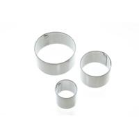 Set Of 3 Mini Stainless Steel Round Shaped Fondant Cutters