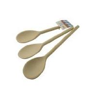 Set Of 3 Wood Waxed Beech Spoons