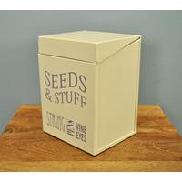 Seed & Stuff Storage Tin in Jersey Cream