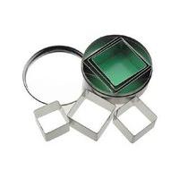 Set Of 6 Square Shaped Cookie Cutters In Storage Tin