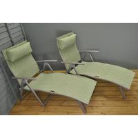 Set Of 2 Suntime Havana Avocado Sun Loungers