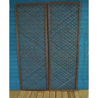 Set of 2 Willow Trellis Framed Panel (180cm x 60cm) by Gardman