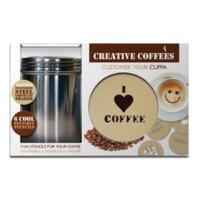 Set Of 7 Stainless Steel Coffee Stencils