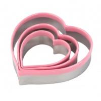 Set Of 3 Stainless Steel Heart Cutters