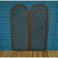 Set of 2 Willow Trellis With Curved Top (180cm x 60cm) by Gardman