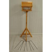 Self Assembly Pine Bird Table with Anchoring Stabilizers by Gardman