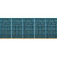 set of 5 x leaf design metal trellis 120cm x 50cm by gardman