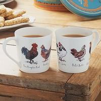 Set of 2 Chickens Mugs
