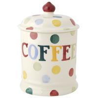 Seconds Polka Dot Text Coffee Storage Jar