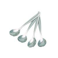 Set Of 4 Stainless Steel Egg Teaspoons